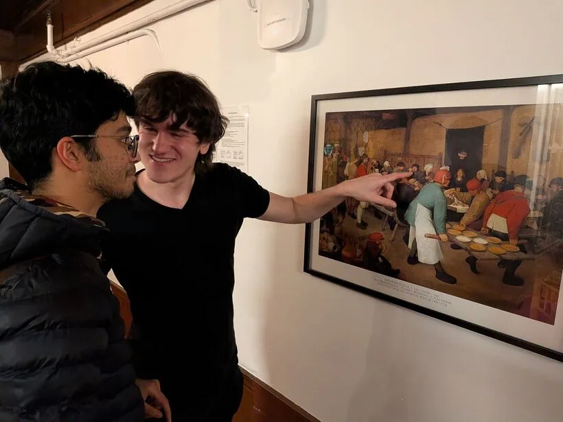 Gathering in the hall