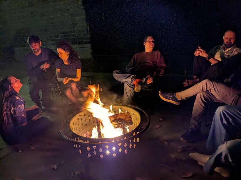 Around the fire