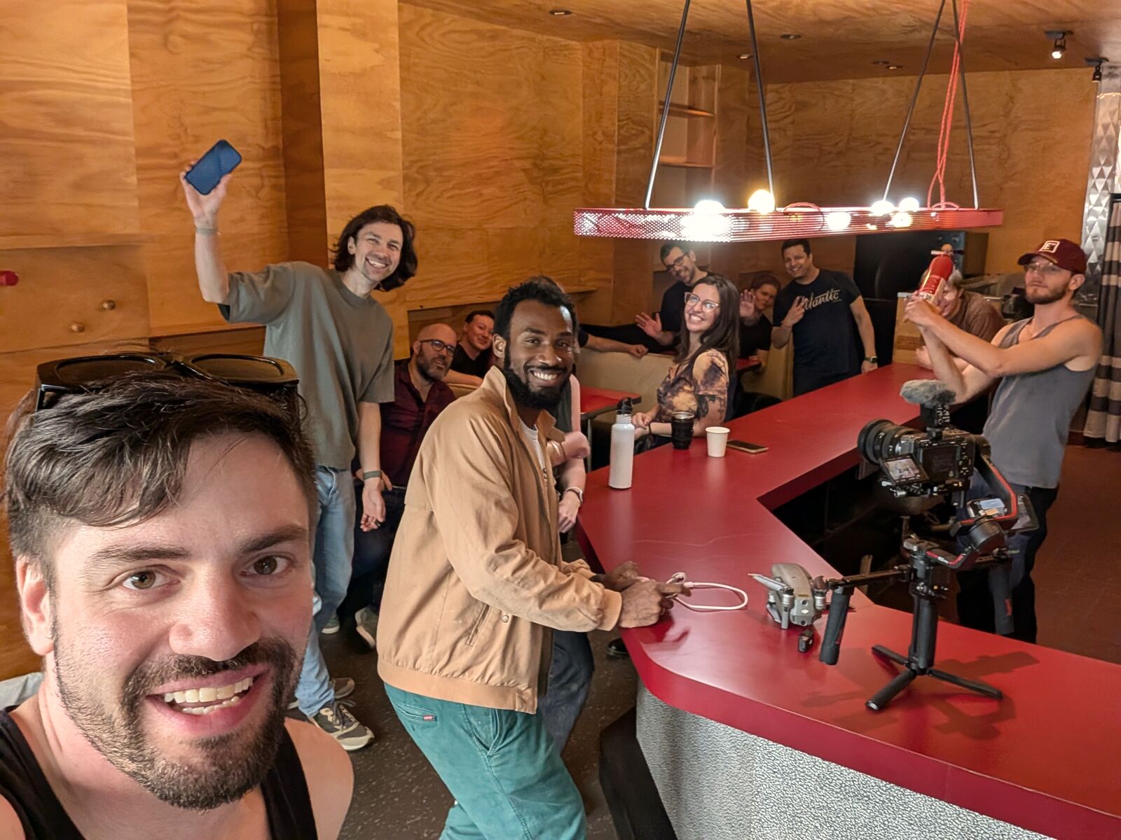 On set in the build room