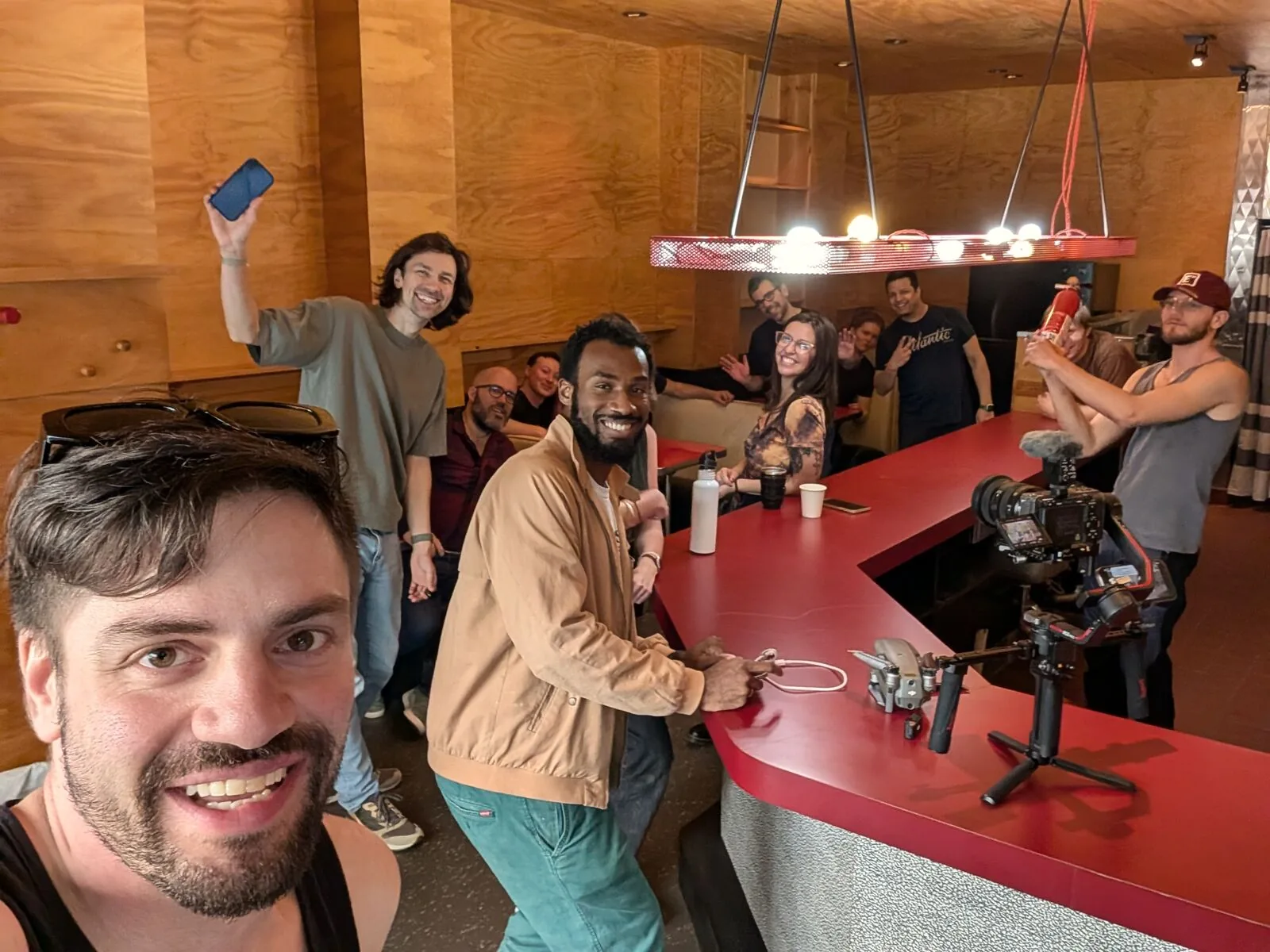 On set in the build room